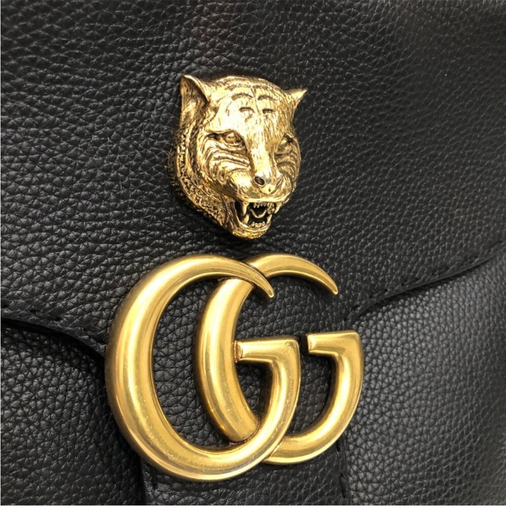 Gucci Pebble Leather Animalier Shoulder Bag w/dustbag EUC - Picture 9 of 13